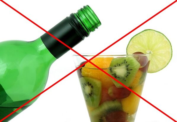 Bij het volgen van een lui dieet wordt het drinken van alcohol afgeraden